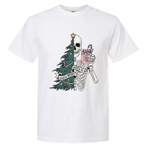 Christmas Holiday Graphic Merry And Bright Long Sleeve Garment-Dyed Heavyweight T-Shirt