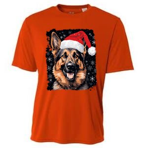 Christmas Holiday Ger Shepherd Gift Cooling Performance Crew T-Shirt