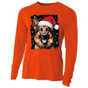 Christmas Holiday Ger Shepherd Gift Cooling Performance Long Sleeve Crew