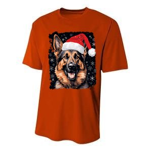 Christmas Holiday Ger Shepherd Gift Performance Sprint T-Shirt