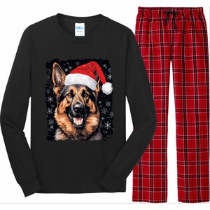 Christmas Holiday Ger Shepherd Gift Long Sleeve Pajama Set