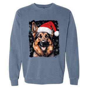 Christmas Holiday Ger Shepherd Gift Garment-Dyed Sweatshirt