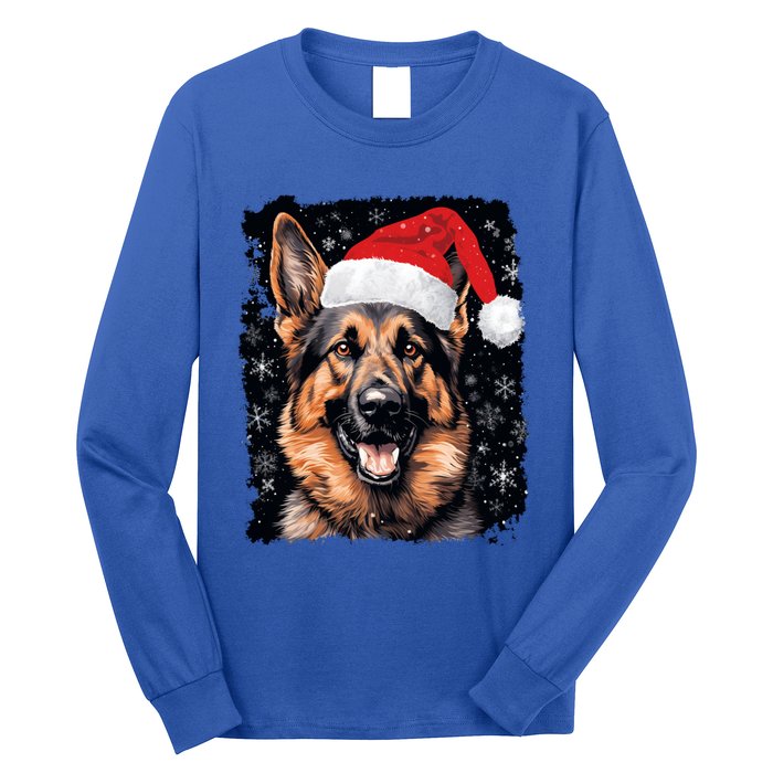 Christmas Holiday Ger Shepherd Gift Long Sleeve Shirt