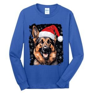 Christmas Holiday Ger Shepherd Gift Tall Long Sleeve T-Shirt