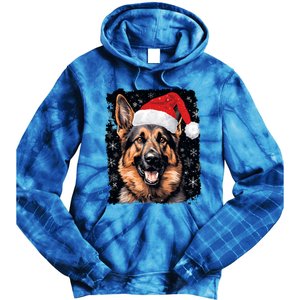 Christmas Holiday Ger Shepherd Gift Tie Dye Hoodie