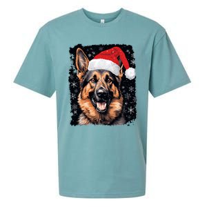 Christmas Holiday Ger Shepherd Gift Sueded Cloud Jersey T-Shirt