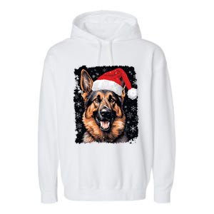 Christmas Holiday Ger Shepherd Gift Garment-Dyed Fleece Hoodie