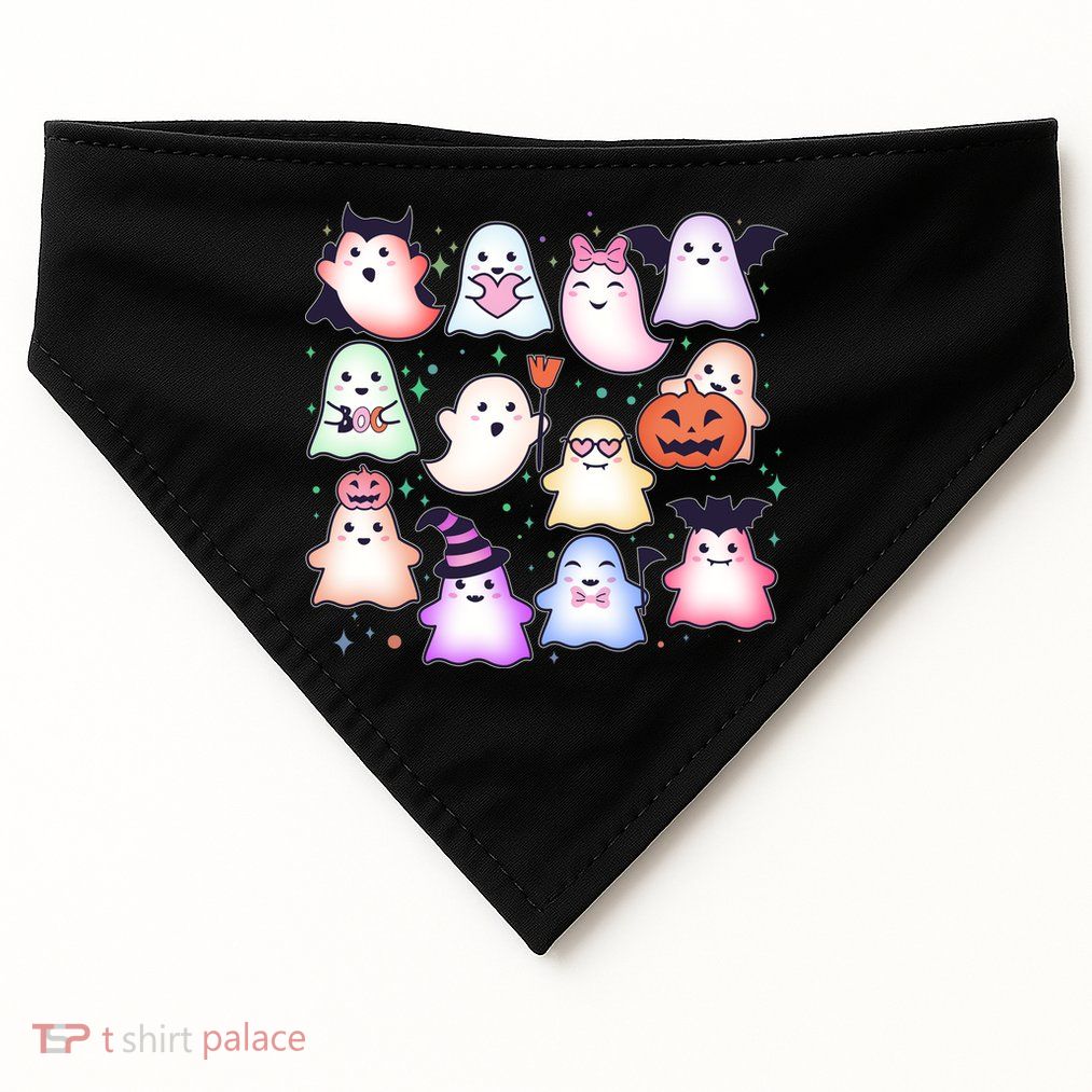 Cute Halloween Ghosts USA-Made Doggie Bandana