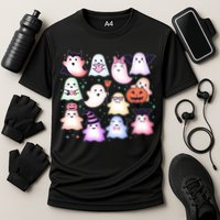 Cute Halloween Ghosts Cooling Performance Crew T-Shirt