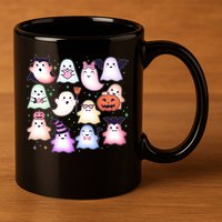 Cute Halloween Ghosts 11oz C Handle Ceramic Mug