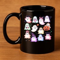 Cute Halloween Ghosts 11oz C Handle Ceramic Mug