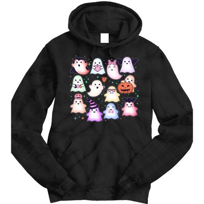 Cute Halloween Ghosts Tie Dye Hoodie