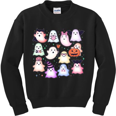 Cute Halloween Ghosts Kids Sweatshirt