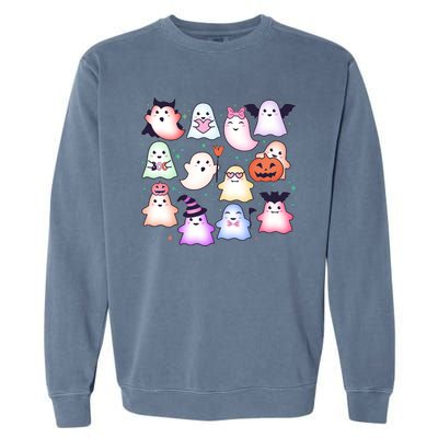 Cute Halloween Ghosts Garment-Dyed Sweatshirt