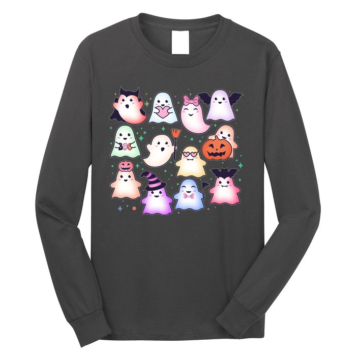 Cute Halloween Ghosts Long Sleeve Shirt