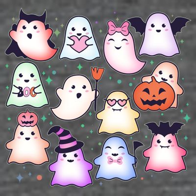 Cute Halloween Ghosts T-Shirt