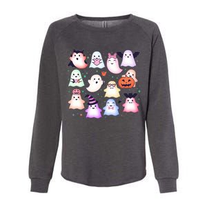 Cute Halloween Ghosts Womens California Wash Sweatshirt