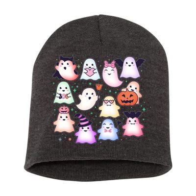 Cute Halloween Ghosts Short Acrylic Beanie