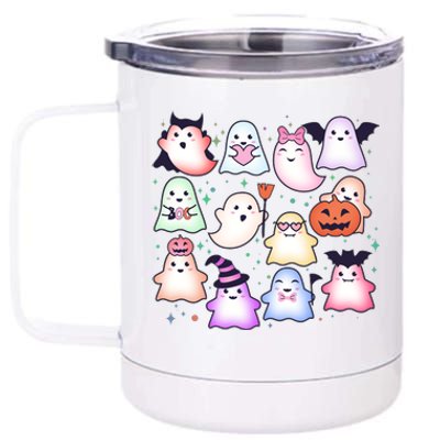 Cute Halloween Ghosts 12 oz Stainless Steel Tumbler Cup