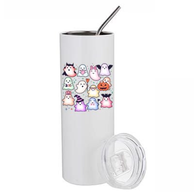 Cute Halloween Ghosts Stainless Steel Tumbler