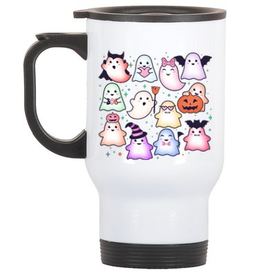 Cute Halloween Ghosts Stainless Steel Travel Mug