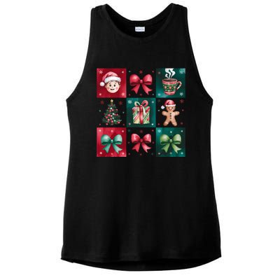 Christmas Holiday Gift Gingerbread Hot Cocoa Ladies PosiCharge Tri-Blend Wicking Tank