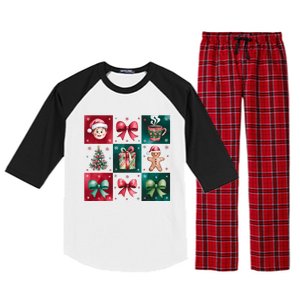 Christmas Holiday Gift Gingerbread Hot Cocoa Raglan Sleeve Pajama Set