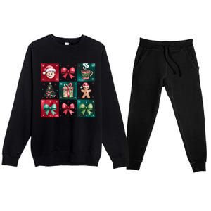 Christmas Holiday Gift Gingerbread Hot Cocoa Premium Crewneck Sweatsuit Set