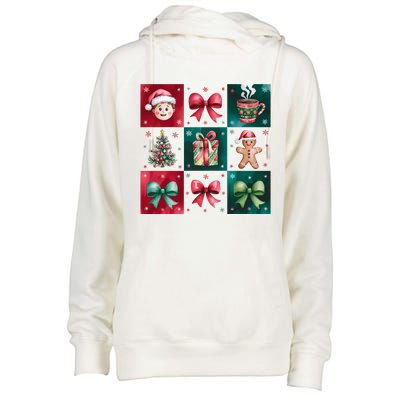 Christmas Holiday Gift Gingerbread Hot Cocoa Womens Funnel Neck Pullover Hood