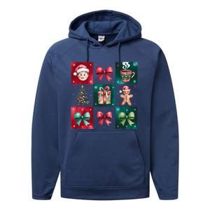 Christmas Holiday Gift Gingerbread Hot Cocoa Performance Fleece Hoodie