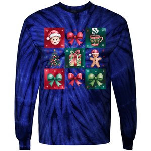 Christmas Holiday Gift Gingerbread Hot Cocoa Tie-Dye Long Sleeve Shirt