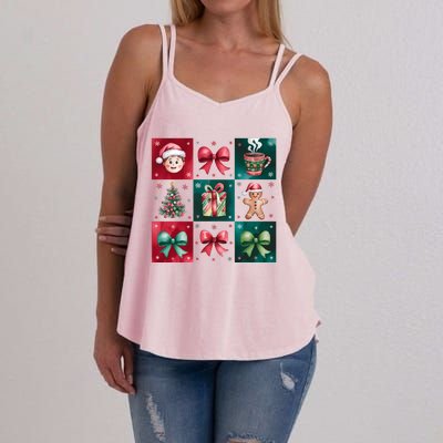 Christmas Holiday Gift Gingerbread Hot Cocoa Women's Strappy Tank