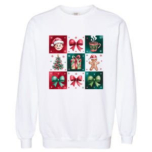 Christmas Holiday Gift Gingerbread Hot Cocoa Garment-Dyed Sweatshirt