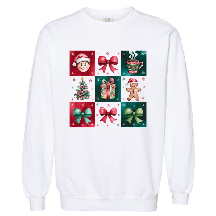 Christmas Holiday Gift Gingerbread Hot Cocoa Garment-Dyed Sweatshirt