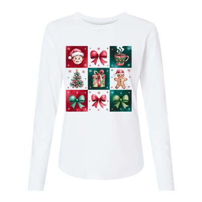 Christmas Holiday Gift Gingerbread Hot Cocoa Womens Cotton Relaxed Long Sleeve T-Shirt