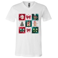 Christmas Holiday Gift Gingerbread Hot Cocoa V-Neck T-Shirt