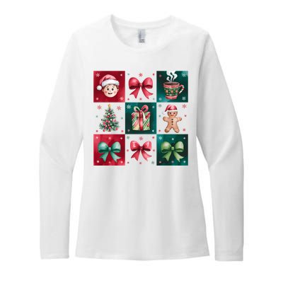 Christmas Holiday Gift Gingerbread Hot Cocoa Womens CVC Long Sleeve Shirt