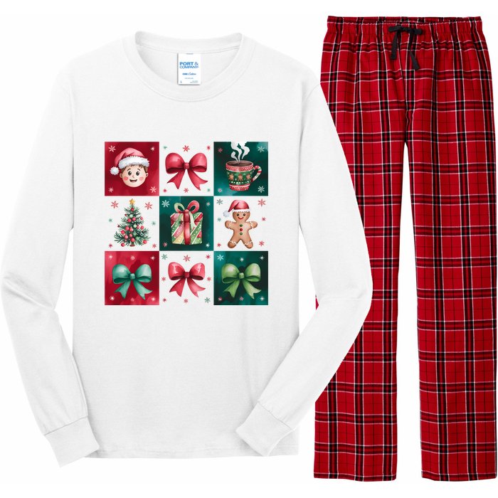 Christmas Holiday Gift Gingerbread Hot Cocoa Long Sleeve Pajama Set