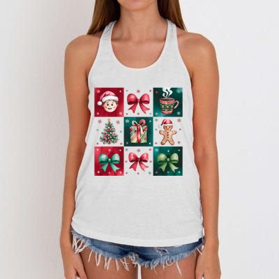 Christmas Holiday Gift Gingerbread Hot Cocoa Women's Knotted Racerback Tank