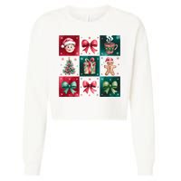 Christmas Holiday Gift Gingerbread Hot Cocoa Cropped Pullover Crew