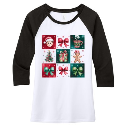 Christmas Holiday Gift Gingerbread Hot Cocoa Women's Tri-Blend 3/4-Sleeve Raglan Shirt