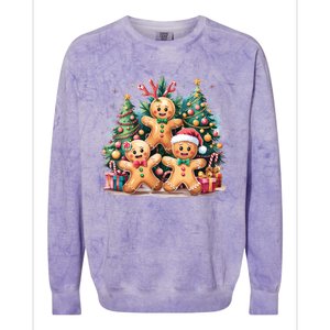 Christmas Holiday Gingerbread Xmas Christmas Tree Colorblast Crewneck Sweatshirt