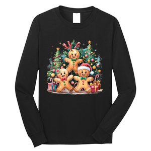 Christmas Holiday Gingerbread Xmas Christmas Tree Long Sleeve Shirt