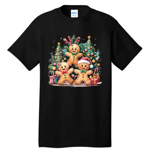 Christmas Holiday Gingerbread Xmas Christmas Tree Tall T-Shirt