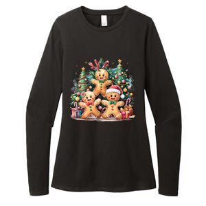 Christmas Holiday Gingerbread Xmas Christmas Tree Womens CVC Long Sleeve Shirt