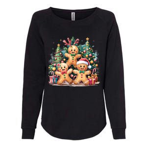 Christmas Holiday Gingerbread Xmas Christmas Tree Womens California Wash Sweatshirt