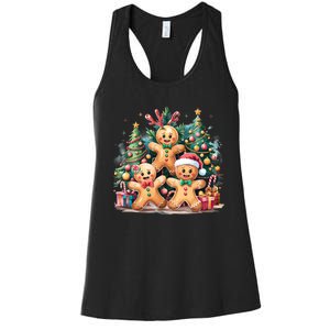 Christmas Holiday Gingerbread Xmas Christmas Tree Women's Racerback Tank