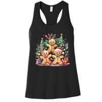 Christmas Holiday Gingerbread Xmas Christmas Tree Women's Racerback Tank