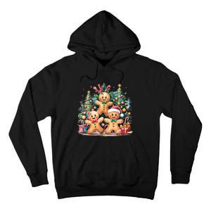 Christmas Holiday Gingerbread Xmas Christmas Tree Tall Hoodie