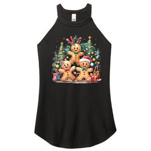 Christmas Holiday Gingerbread Xmas Christmas Tree Women's Perfect Tri Rocker Tank